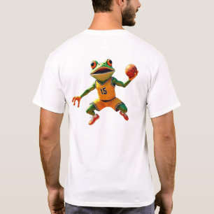 Baloncesto Rana hombres camiseta blanca espalda