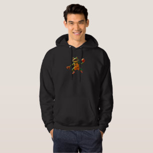Baloncesto Rana hombres sudadera encapuchada negra