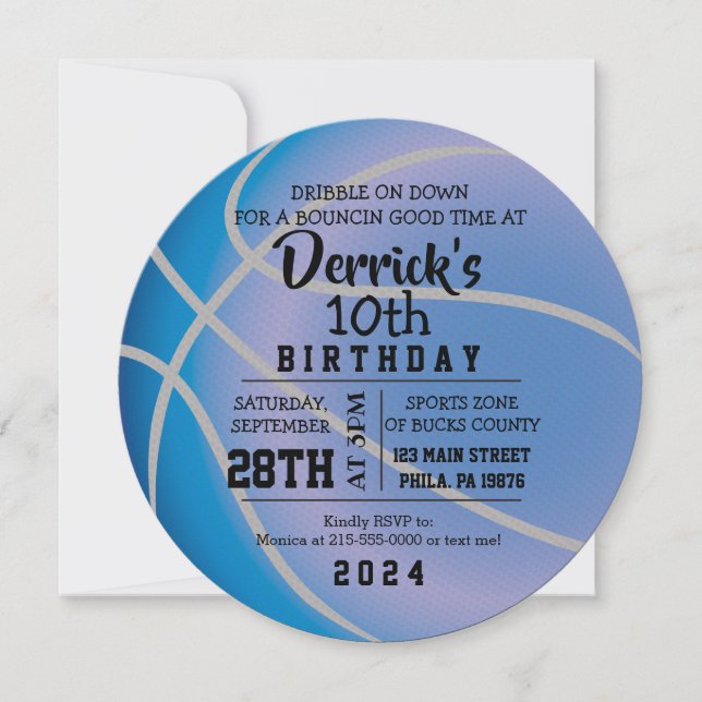 BALONCESTO RONDA AZUL Invitación a la fiesta de cu (Anverso)