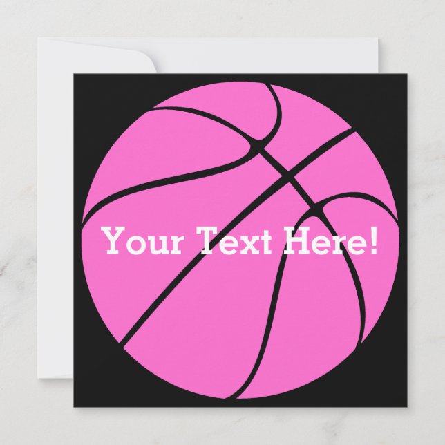 Baloncesto rosa personalizado (Anverso)