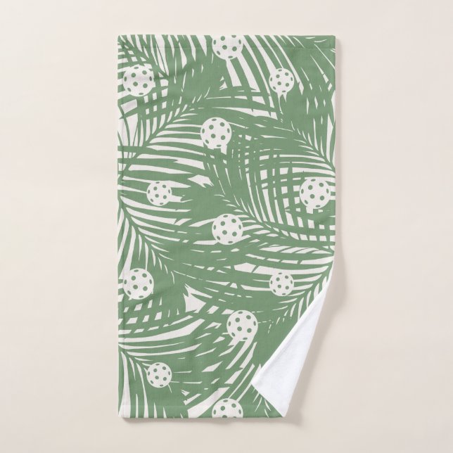 Baloncesto Tropical Palm Green Fun Único (Toalla de mano)