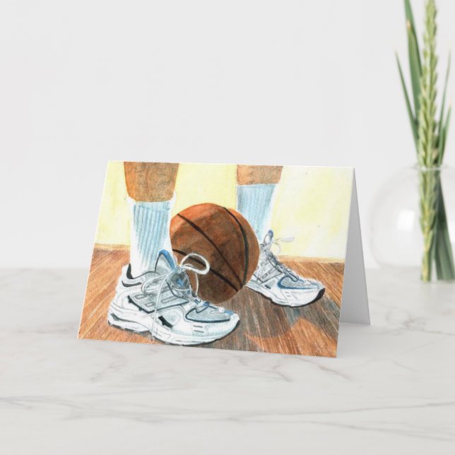 Baloncesto zapatos Tarjetas de felicitación (Anverso)