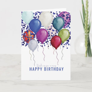 Balones acuáticos tarjeta de cumpleaños feliz