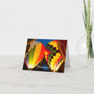 Balones de aire caliente Tarjeta de agradecimiento
