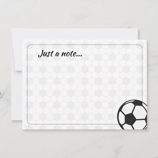 Balones de Fútbol Negro y Blanco Nota en Blanco (Anverso)