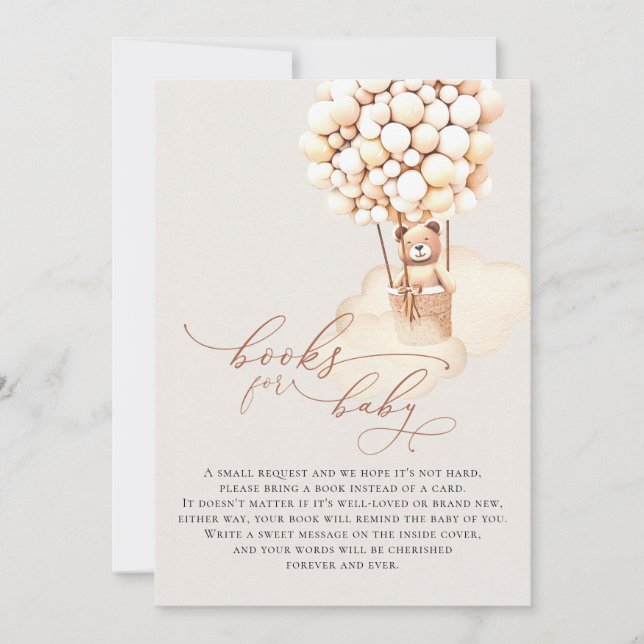 Balones de oso marrón Tarjeta de envoltorio para b (Anverso)
