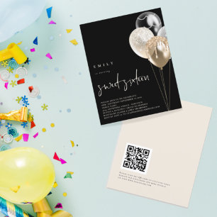 Balones de PAPEL Dorado Marfil Código QR Dulce 16 