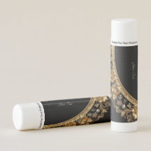 Bálsamo Labial Flores Doradas Ornamentadas