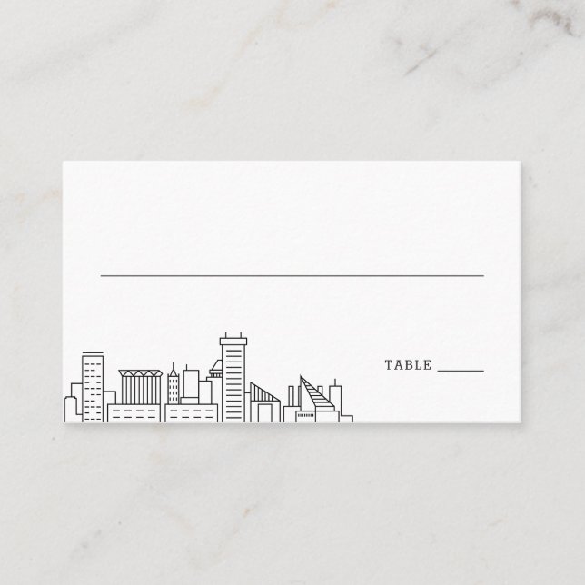 Baltimore Boda | Colocar las tarjetas delante y at (Anverso)