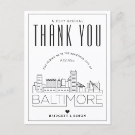 Baltimore Boda | Gracias por venir! Postal
