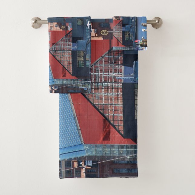Baltimore Inner Harbor Bathroom Towel Set (In situ)