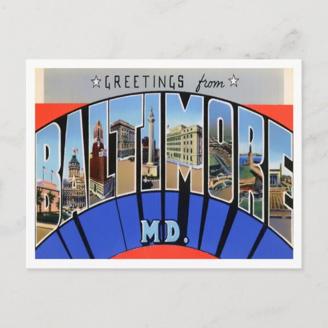 Baltimore, la postal de las grandes letras de Mary (Anverso)