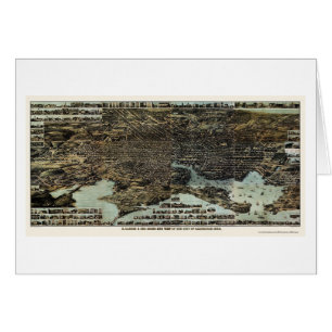 Baltimore, mapa panorámico del MD - 1870