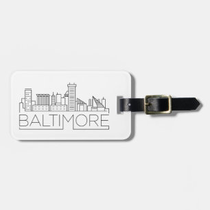 Baltimore, Maryland Estilizada Etiqueta de equipaj