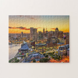 Baltimore Sunset Cityscape Jigsaw Puzzle