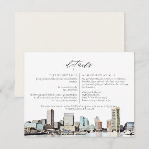 BALTIMORE Watercolor Skyline - Tarjeta de detalles