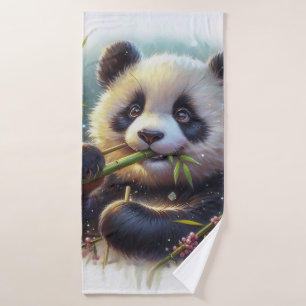 Bambú de oso panda adorable