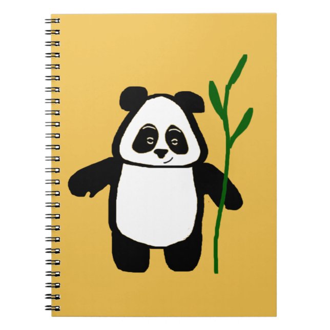 Bambú el cuaderno del amarillo de la panda (Frente)