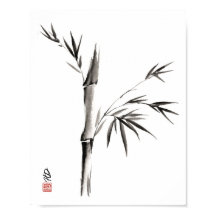 Bambú en quietud Arte de pincel chino