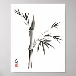 Bambú en quietud Arte de pincel chino