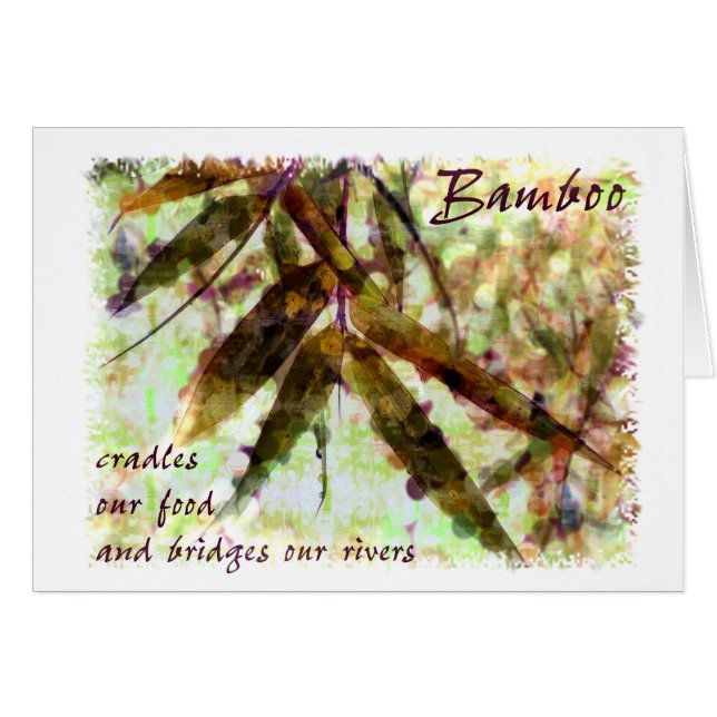 Bambú en una suave lluvia... une nuestros ríos (Anverso (Horizontal))
