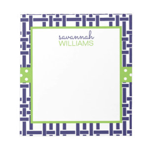 Bambú y Bloc de notas personalizado Grosgrain