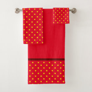 Bañador Rojo Con Lunares Amarillos Y Rayas Rojas
