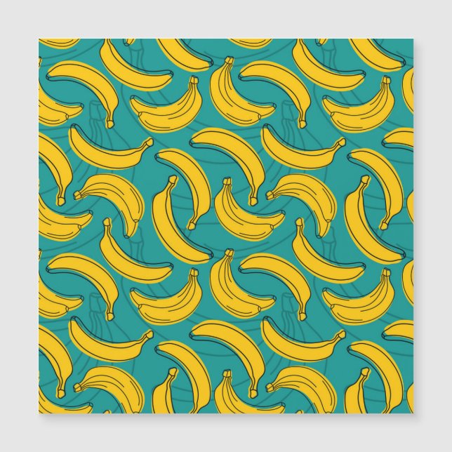 Banana amarilla: pintura de contorno negro (Anverso)