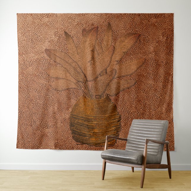 Banana deja un tapiz de aspecto de cobre (In situ (horizontal))