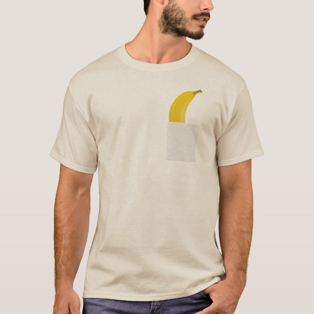 Banana divertida en tu camiseta de bolsillo (Anverso)