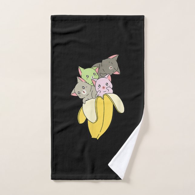 Banana Funny Cat | Regalo de gatito (Toalla de mano)