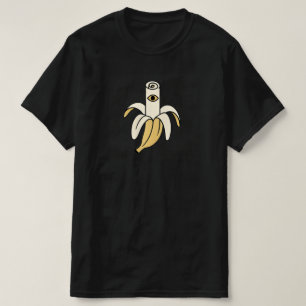 Banana surrealista con ojos - Minimalista camiseta