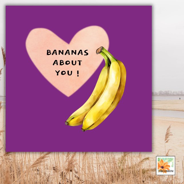 BANANAS SOBRE TI tarjeta graciosa para cualquier o (Subido por el creador)