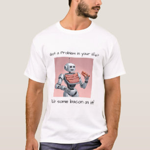 Bañar algo de tocino en su camiseta