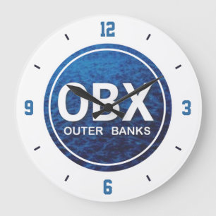 Bancos exteriores OBX reloj de pared