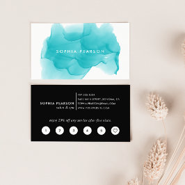 Banda acuática turquesa moderna | Tarjeta de fidel