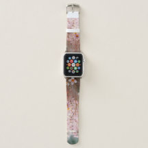 Banda Apple Watch Floral Rosa