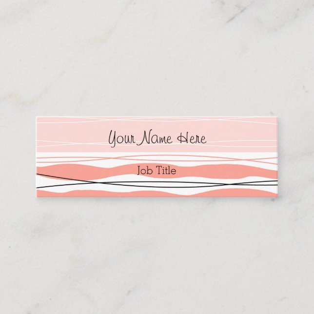 Banda atlántica Tarjeta de negocios rosa delgada r (Anverso)