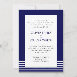 Banda azul de la marina - Invitación a la boda