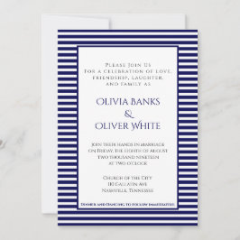 Banda azul de la marina - Invitación a la boda