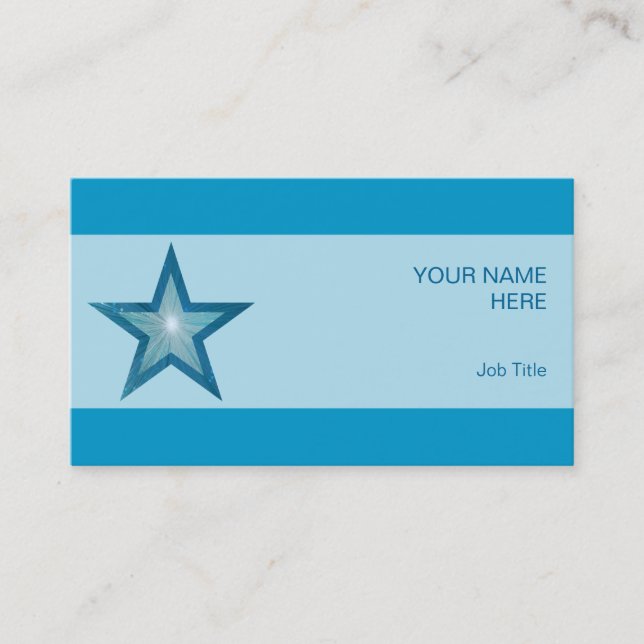 Banda azul de la tarjeta de visita Blue Star (Anverso)