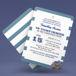 Banda azul e invitación de confirmación exitosa