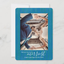 Banda azul nebulosa, tarjeta Navidad