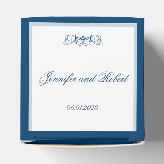 Banda azul y blanca de la Marina con caja de acent (Parte superior)