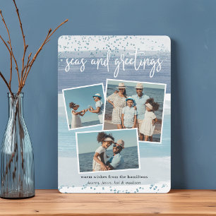 Banda costera Tarjeta de Collage de fotos de vac