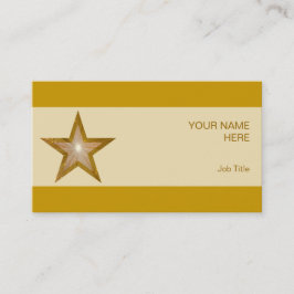 Banda crema para tarjetas de visita Gold Star
