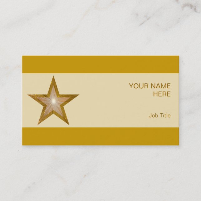 Banda crema para tarjetas de visita Gold Star (Anverso)