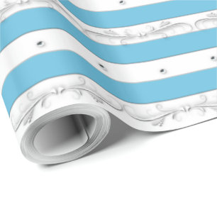 Banda de Aqua con papel de envolver adorno ornamen