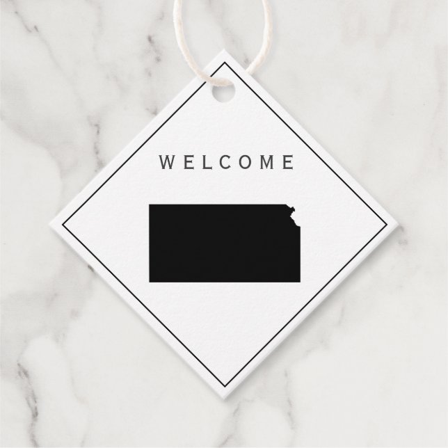 Banda de bienvenida de Kansas Etiqueta de regalo p (Anverso)