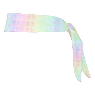 Banda de cabeza arco iris "plaid"